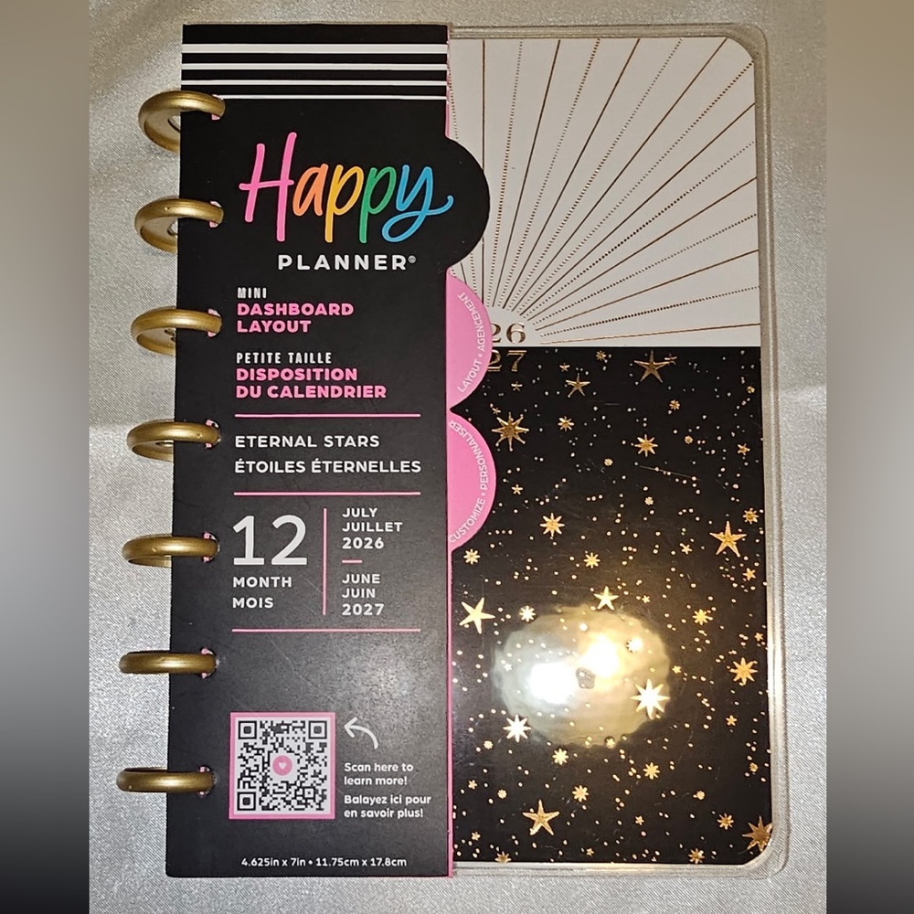 2026/2027 Happy Planner Mini Dashboard Layout Eternal Stars Planner